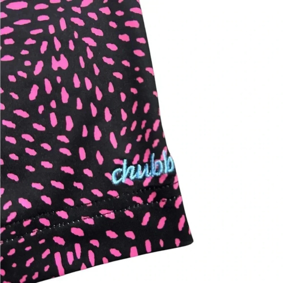 Chubbies Performance Polo Shirt Size Med Multi Color Black Pink Blue Speckle - Picture 4 of 12
